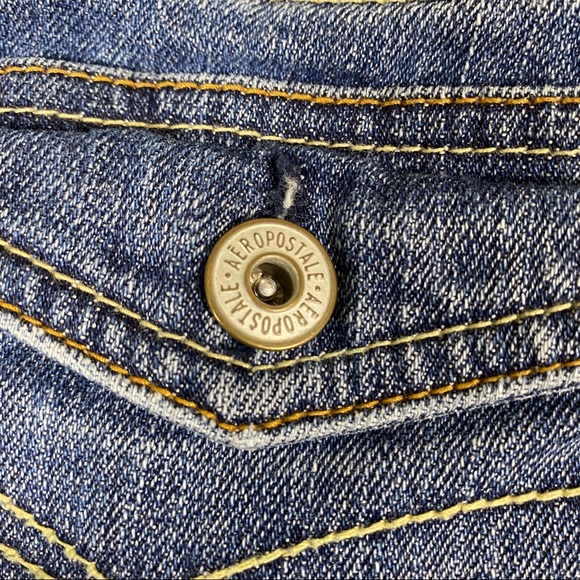 Aeropostal Cut Off Shorts mid rise fringed hem size 1-2 - Picture 3 of 6